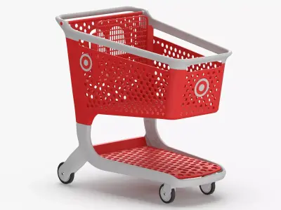 Plastic Shopping Cart 01 3D model