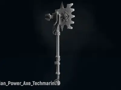 AC Omnissian Power Axe Techmarine Low-poly 3D model