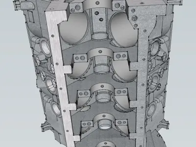 motor V8 main unit  3D model
