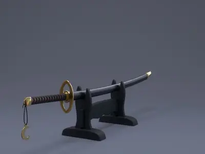 Simple Katana 3D model purchase