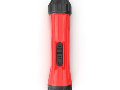 Heavy Duty flashlight Low-poly 3D model