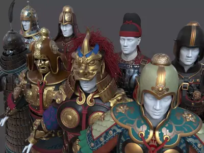 08-Ancient Chinese Armor-Tang Dynasty 3D model