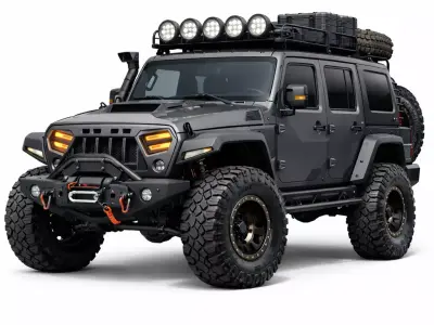 Heavy Duty Off-Road 4x4 SUV Jeep Expedition Vehicle 3D model