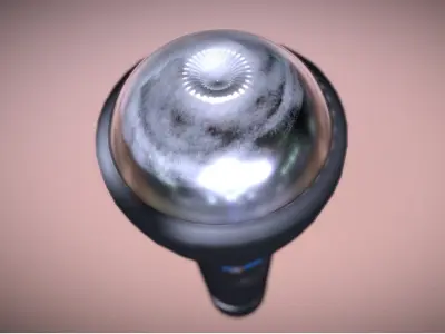 low poly Flashlight stylus pen Free low-poly 3D model