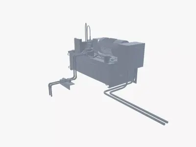 Motor and pump system 3D model