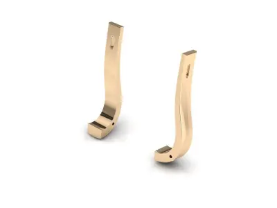 Latch back earrings 3D print model