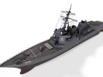 arleigh burke destroyer Low-poly 3D model