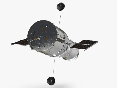 James Webb and Hubble Space Telescopes 3D model