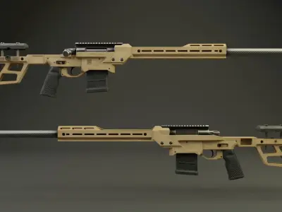 Rifle DELTA 5 PRO Low-poly 3D model