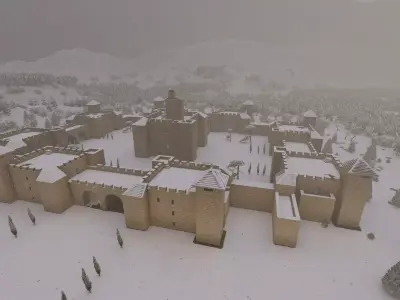 Basic Medieval Castle 3D model get