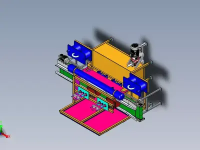 Battery Assembly Line Low-poly 3D model
