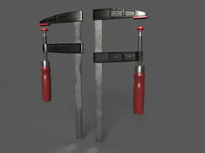 F-Clamp wrenches Low-poly 3D model