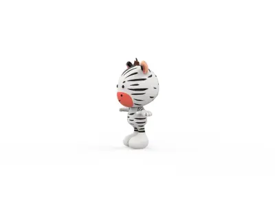 Character016 Zebra Animal Low-poly 3D model