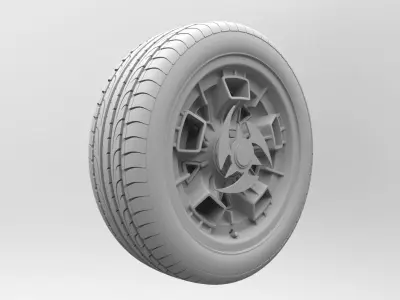 Realistic Wheel Tire 3D model