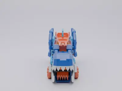 Dinosaur Truck Toys Low-poly 3D model