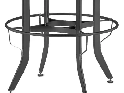 Industrial Vintage Bar Stool Black 3D model