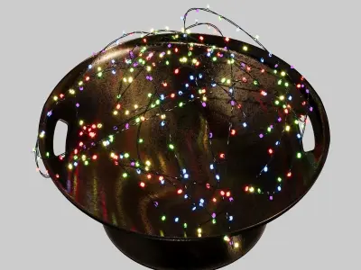 Interior decor for Christmas and New Year Free 3D model