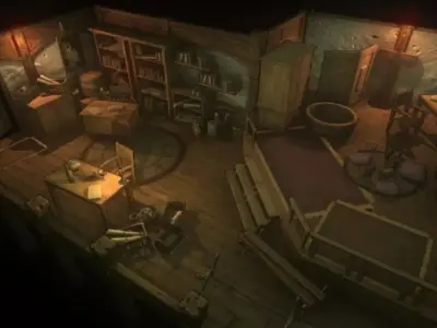 Top-Down Stylized Interiors Low-poly 3D model