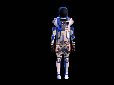 Astronaut Spacesuit Ukraine 3D model