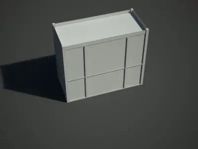 Caged Lift or Hoist Low-poly 3D model