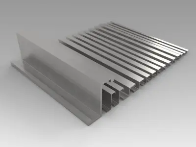 Metallic profile 3D model