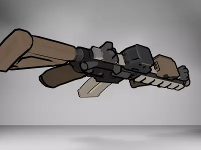 M4 carbine Low-poly 3D model purchase