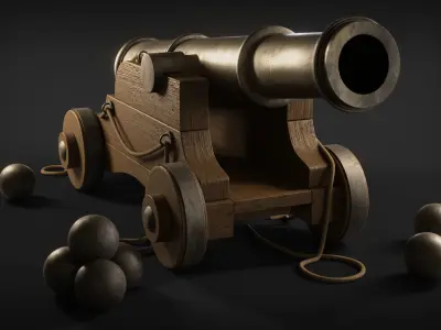 War Cannon 3d Model 3D model