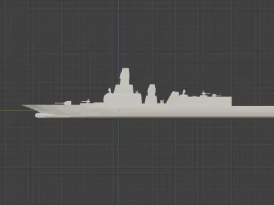 FFG-6000A military ship 3D print model