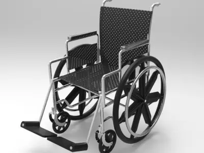Wheelchair 3D model 3