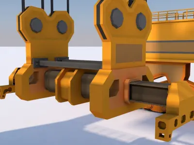 Port Container Crane Low-poly 3D model