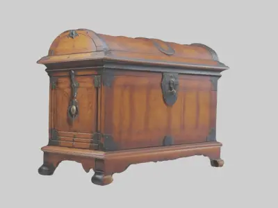 Classic Antique Chest Model Low-poly 3D model