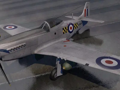North American P-51D Mustang 3D model by chipbasschao