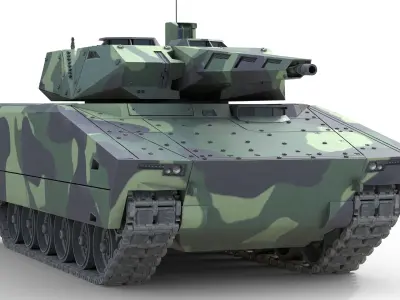 Lynx KF41 tank Low-poly 3D model