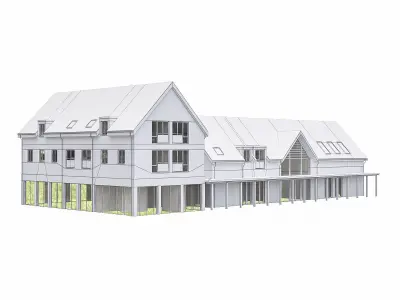 Neighborhood Houses P37 Low-poly 3D model