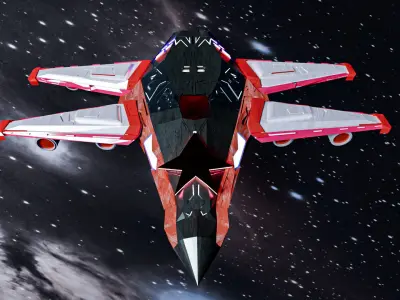 The Spaceship Exterior Low-poly 3D model