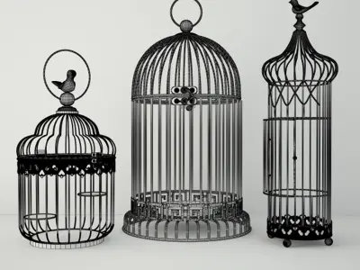 Cage Candle Holders 3D model
