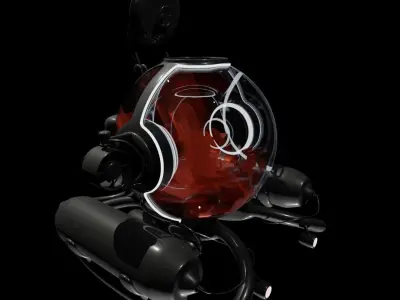 submarine Low-poly 3D model