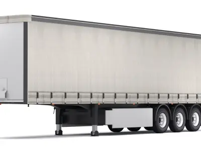 Semi Trailer Curtainsider 3D model