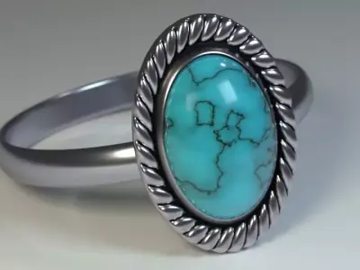 Simple Antique Ring 3D model