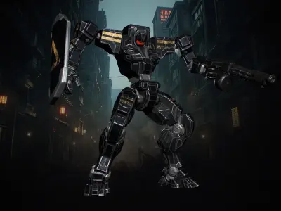 Mech Tank Low-poly 3D model