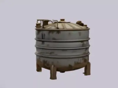 Industrial storage tank 3D model