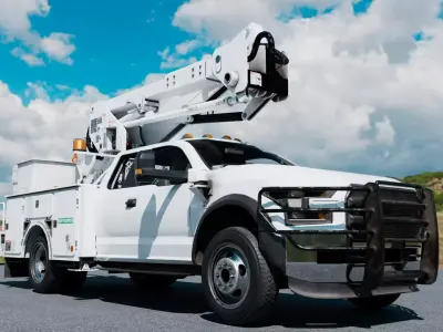 Bucket Truck Low-poly 3D model by PhilRivera