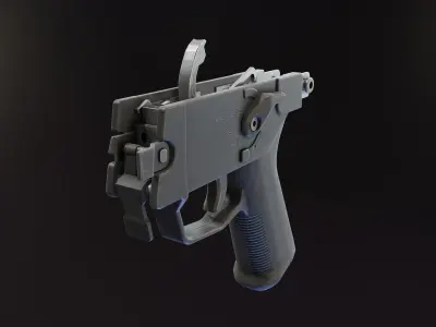 MP5 SL Grip Module Low-poly 3D model