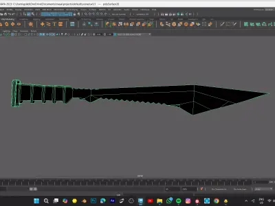 Sword model Low-poly 3D model 7