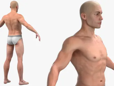  Black Slim Fit Undergarment Worn on Man 