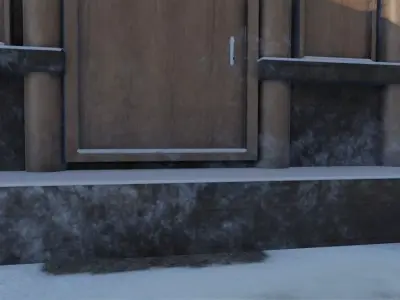 Snowy Mountain Village 3D model 3