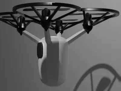 City Drone Low-poly 3D model