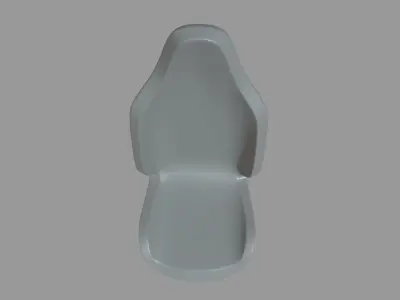 Car Seat 018 Low-poly 3D model
