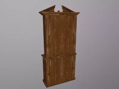 Old Bookshelf Low-poly 3D model
