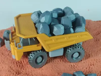 3D DUMP TRUCK 3D print model by beemtr